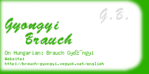 gyongyi brauch business card
